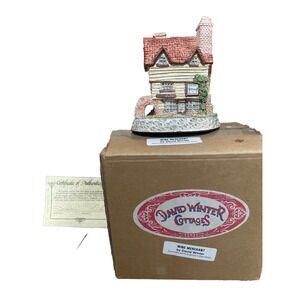 David Winter Cottages Wine Merchant 1980 Brown Box‎ w COA